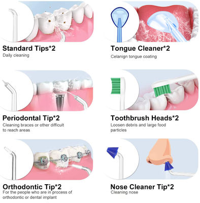 Buy 800ml Countertop Waterproof Water Flosser Flossing Toothbrush Custom Logo KC RoHS FDA online manufacture