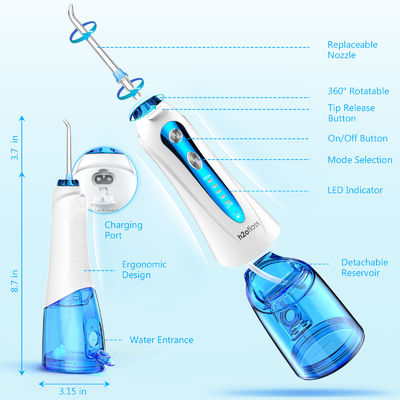 Buy 2500mah Power Water Jet Teeth Cleaner Rechargeable Anti Leakage Five Pressure Modes online manufacture