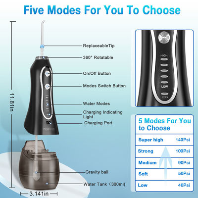 Buy Convenient USB Charged Portable Water Jet Flosser Waterproof IPX7 ABS Material online manufacture