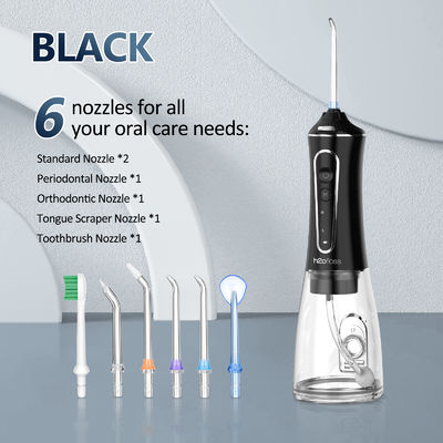 kaufen 5 Reinigungsmodi Elektrischer Wasserflosser 400 ml Mund-Munddusche OEM-Logo online manufacture